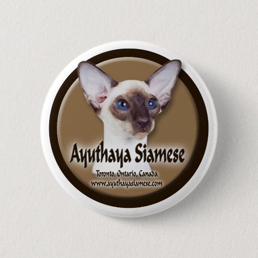 Badge Rond 5 Cm Signe de cage d'Ayuthaya (Devant)