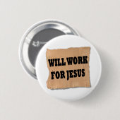 Badge Rond 5 Cm Signe de Jésus (bouton) (Devant & derrière)