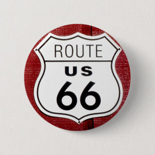 Badge Rond 5 Cm Signe de l'itinéraire 66
