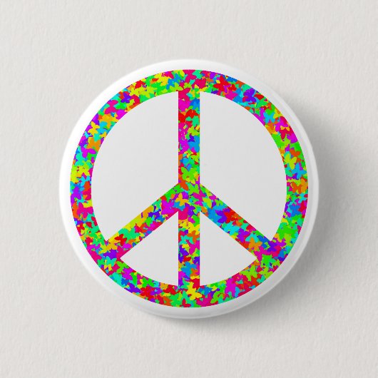 Badge Rond 5 Cm signe de paix (Devant)