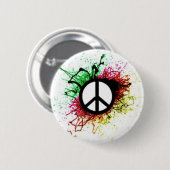 Badge Rond 5 Cm signe de paix 1 (Devant & derrière)