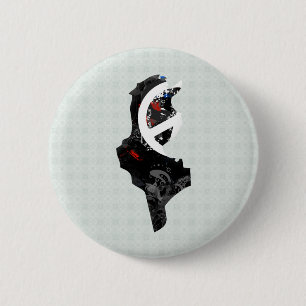 Badge Rond 5 Cm Signe de paix à la mode de la Tunisie avec la