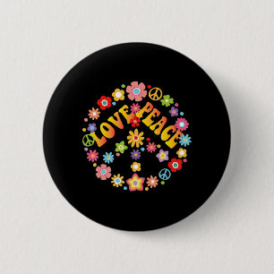 Badge Rond 5 Cm SIGNE DE PAIX AMOUR 60s les années 70 Tie Dye Hipp