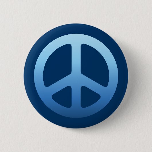 Badge Rond 5 Cm Signe de paix bleu (Devant)