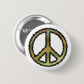 Badge Rond 5 Cm Signe de paix de Camo (Devant & derrière)