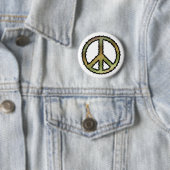 Badge Rond 5 Cm Signe de paix de Camo (En situation)