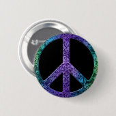 Badge Rond 5 Cm Signe de paix de motif de notes musicales (Devant & derrière)