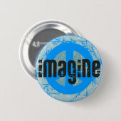 Badge Rond 5 Cm Signe de paix du monde (Devant & derrière)