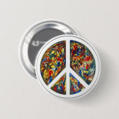 Badge Rond 5 Cm signe de paix super (Devant & derrière)