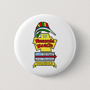 Badge Rond 5 Cm Signe de plage de Pensacola Pin-sur le bouton