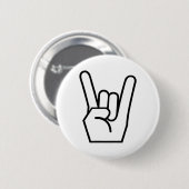 Badge Rond 5 Cm Signe de roche en main (Devant & derrière)
