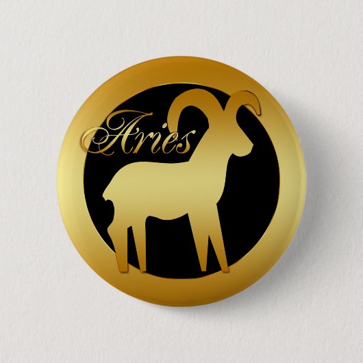 BADGE ROND 5 CM SIGNE DE ZODIAQUE DE BÉLIER (Devant)