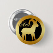 BADGE ROND 5 CM SIGNE DE ZODIAQUE DE BÉLIER (Devant & derrière)