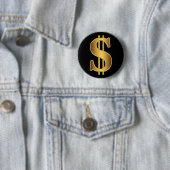 Badge Rond 5 Cm Signe dollar (En situation)