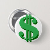 Badge Rond 5 Cm $ signe-dollar (Devant & derrière)