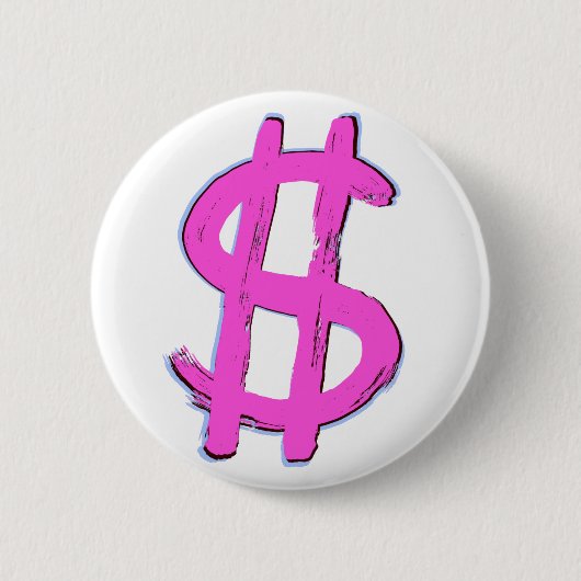 Badge Rond 5 Cm SIGNE Dollar Rose (Devant)