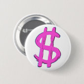 Badge Rond 5 Cm SIGNE Dollar Rose (Devant & derrière)