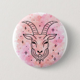 Badge Rond 5 Cm Signe du Capricorne