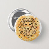 Badge Rond 5 Cm Signe du Lion (Devant & derrière)