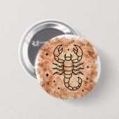 Badge Rond 5 Cm Signe du Scorpion (Devant & derrière)