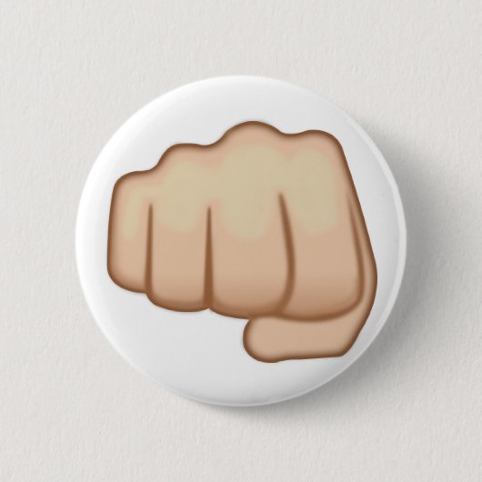 Badge Rond 5 Cm Signe Emoji de main de Fisted (Devant)