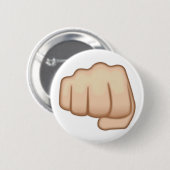 Badge Rond 5 Cm Signe Emoji de main de Fisted (Devant & derrière)