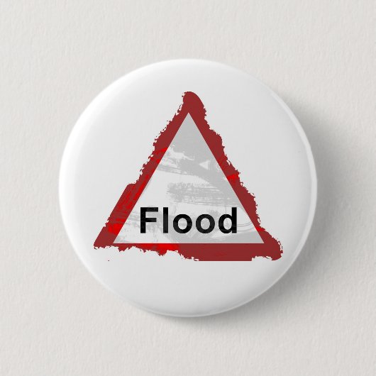 Badge Rond 5 Cm Signe grunge d'inondation (Devant)