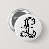 Badge Rond 5 Cm Signe Livre - Noir (Devant & derrière)