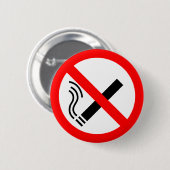 Badge Rond 5 Cm Signe NO Smoking - Signal UK (Devant & derrière)