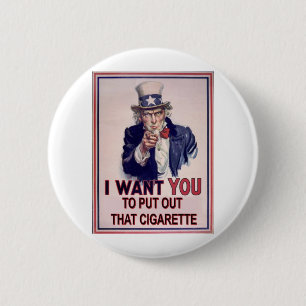 Badge Rond 5 Cm signe non-fumeurs drôle