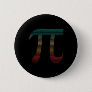 Badge Rond 5 Cm Signe Pi vintage à 10000 chiffres - Mathématiques 