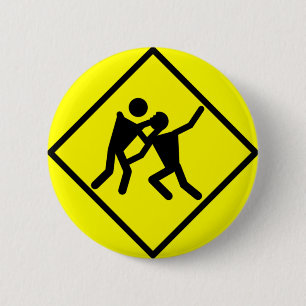 Badge Rond 5 Cm SIGNE ROUTIER D'Avertissement Zombie