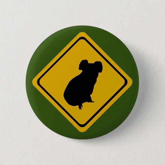 Badge Rond 5 Cm signe routier koala (Devant)