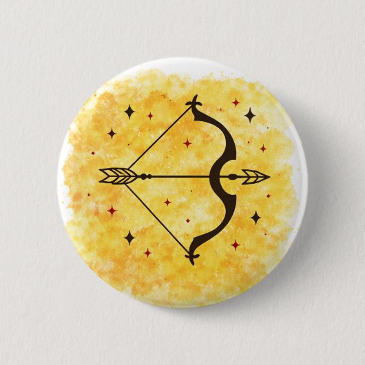 Badge Rond 5 Cm Signe Sagittaire (Devant)