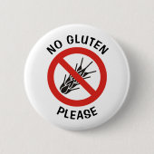 Badge Rond 5 Cm Signe sans gluten (Devant)