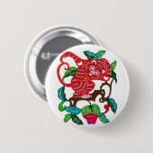 Badge Rond 5 Cm Signe Singe-Chinois de zodiaque (Devant & derrière)