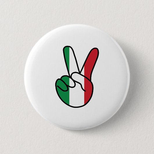 Badge Rond 5 Cm SIGNE V DU Drapeau Italie (Devant)