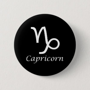 Badge Rond 5 Cm SIGNE Zodiaque "Capricorne"