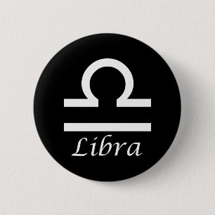 Badge Rond 5 Cm SIGNE Zodiaque 'Libra'
