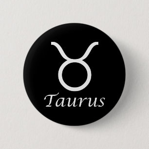 Badge Rond 5 Cm SIGNE Zodiaque 'Taurus'