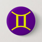 BADGE ROND 5 CM SIGNE ZODIATIQUE GEMINI (Devant)
