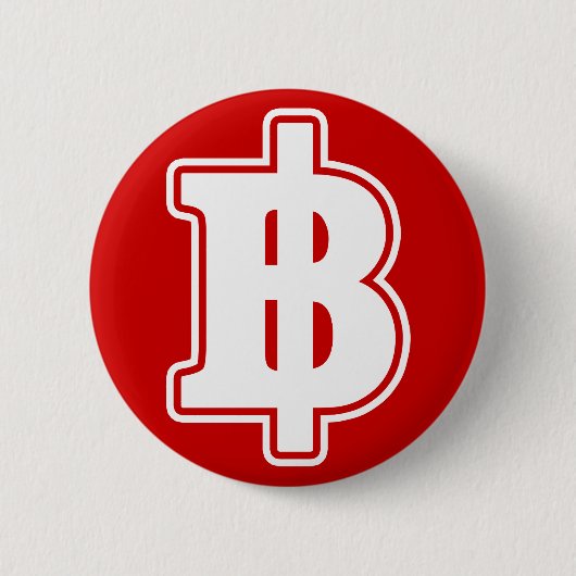 Badge Rond 5 Cm SIGNER BLANC BAHT ฿ devises thaïlandaises ฿ (Devant)