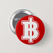 Badge Rond 5 Cm SIGNER BLANC BAHT ฿ devises thaïlandaises ฿ (Devant & derrière)