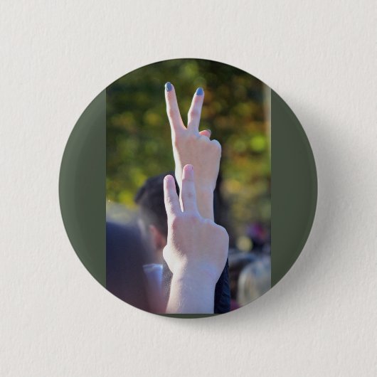 Badge Rond 5 Cm Signes de paix (Devant)