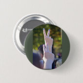 Badge Rond 5 Cm Signes de paix (Devant & derrière)