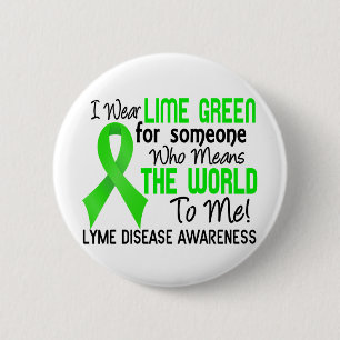 Badge Rond 5 Cm Signifie le monde à moi la maladie de 2 Lyme