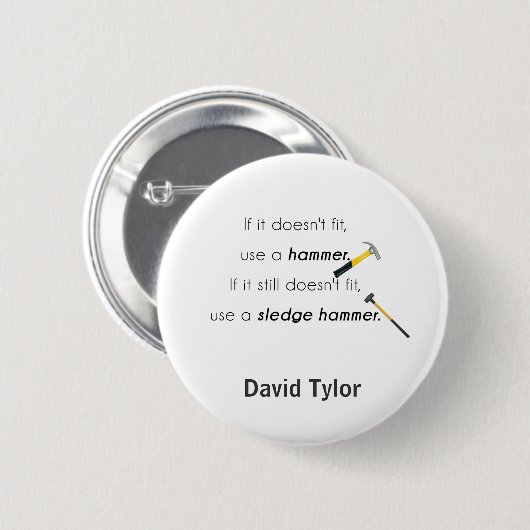 Badge Rond 5 Cm S'il ne convient pas, (Devant & derrière)