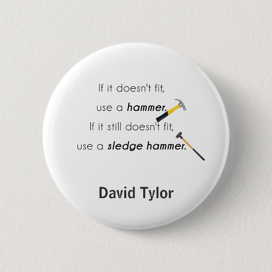 Badge Rond 5 Cm S'il ne rentre pas, (Devant)