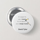 Badge Rond 5 Cm S'il ne rentre pas, (Devant & derrière)