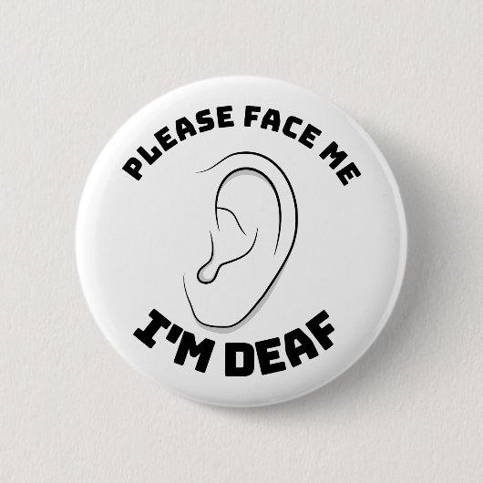 Badge Rond 5 Cm S'il vous plaît, faites-moi face à moi (Devant)